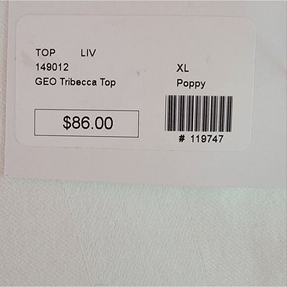 LIV Habitat Clothes NWT black red and white graphic tunic size xl - Picture 7 of 9